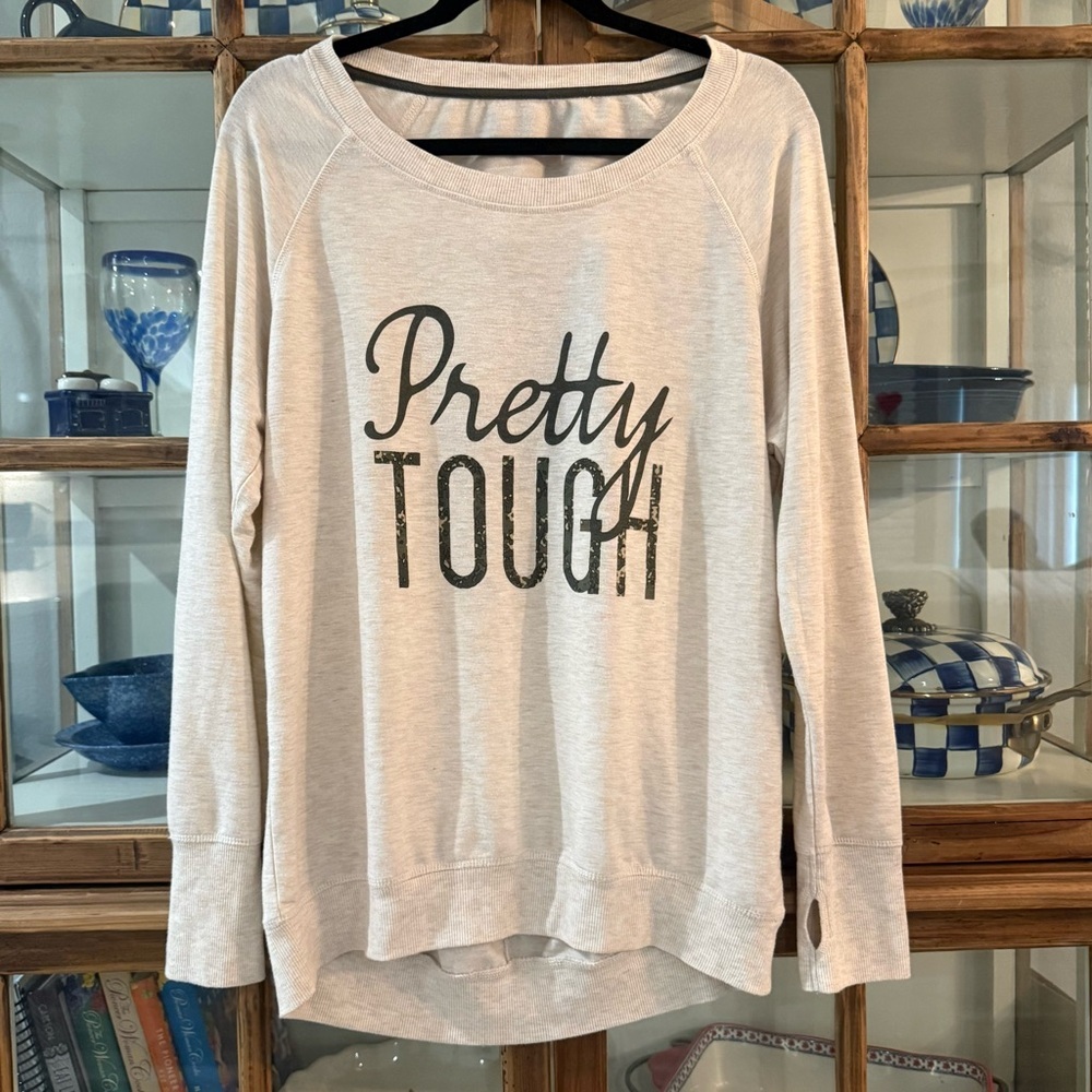 Ideology Pretty Tough Open Back Sweatshirt Top Women’s Large Athleisure